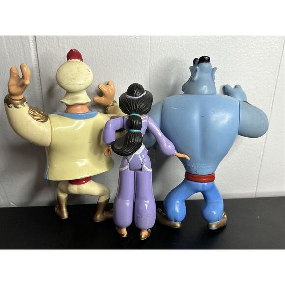 Disney Aladdin Mattel Action Figures Lot Genie Jasmine Parade Leader 1992 1993 - Picture 5 of 8